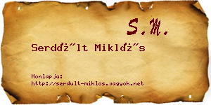 Serdült Miklós névjegykártya